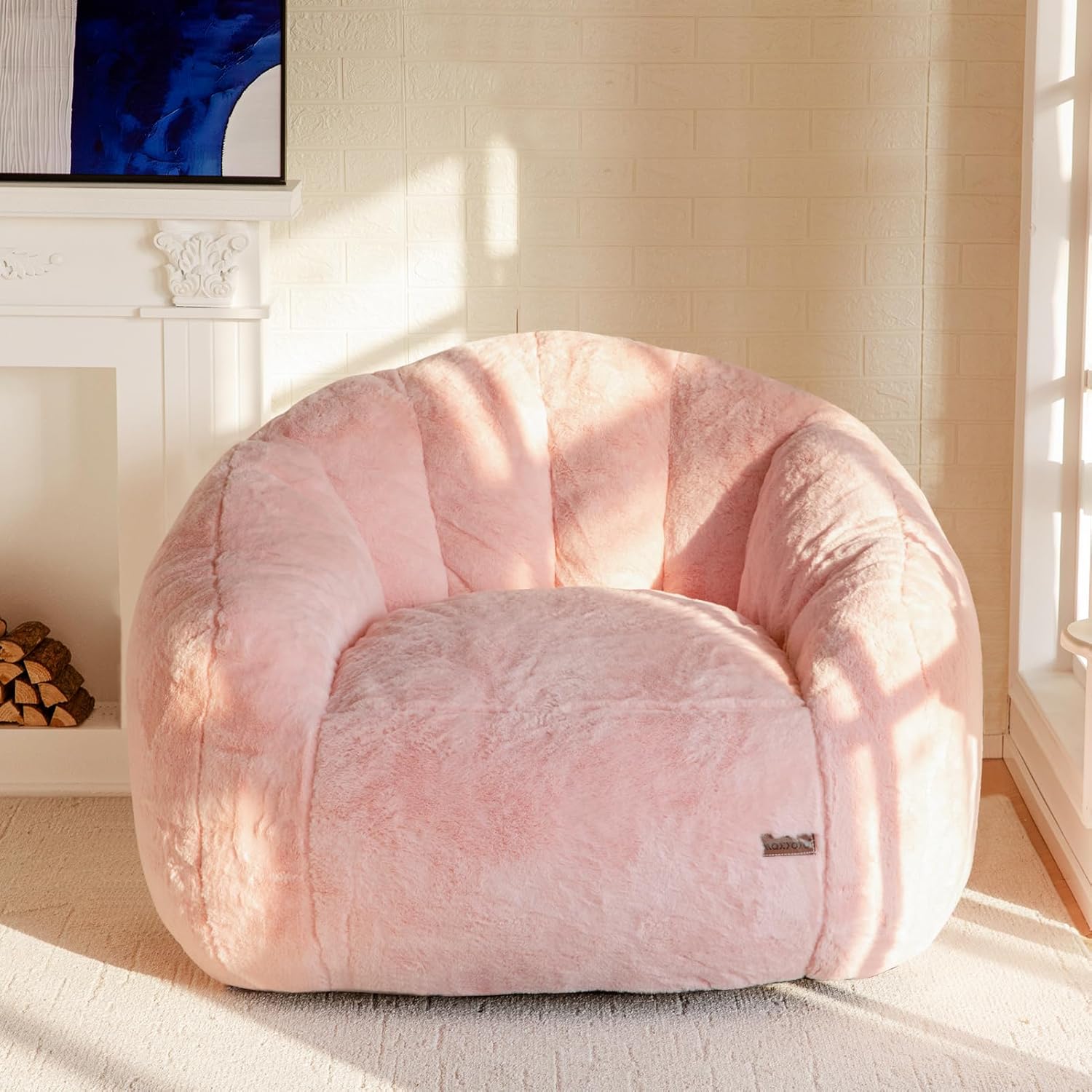 MAXYOYO Giant Bean Bag Chair Oversized Faux Fur Sofa for Adults Kids