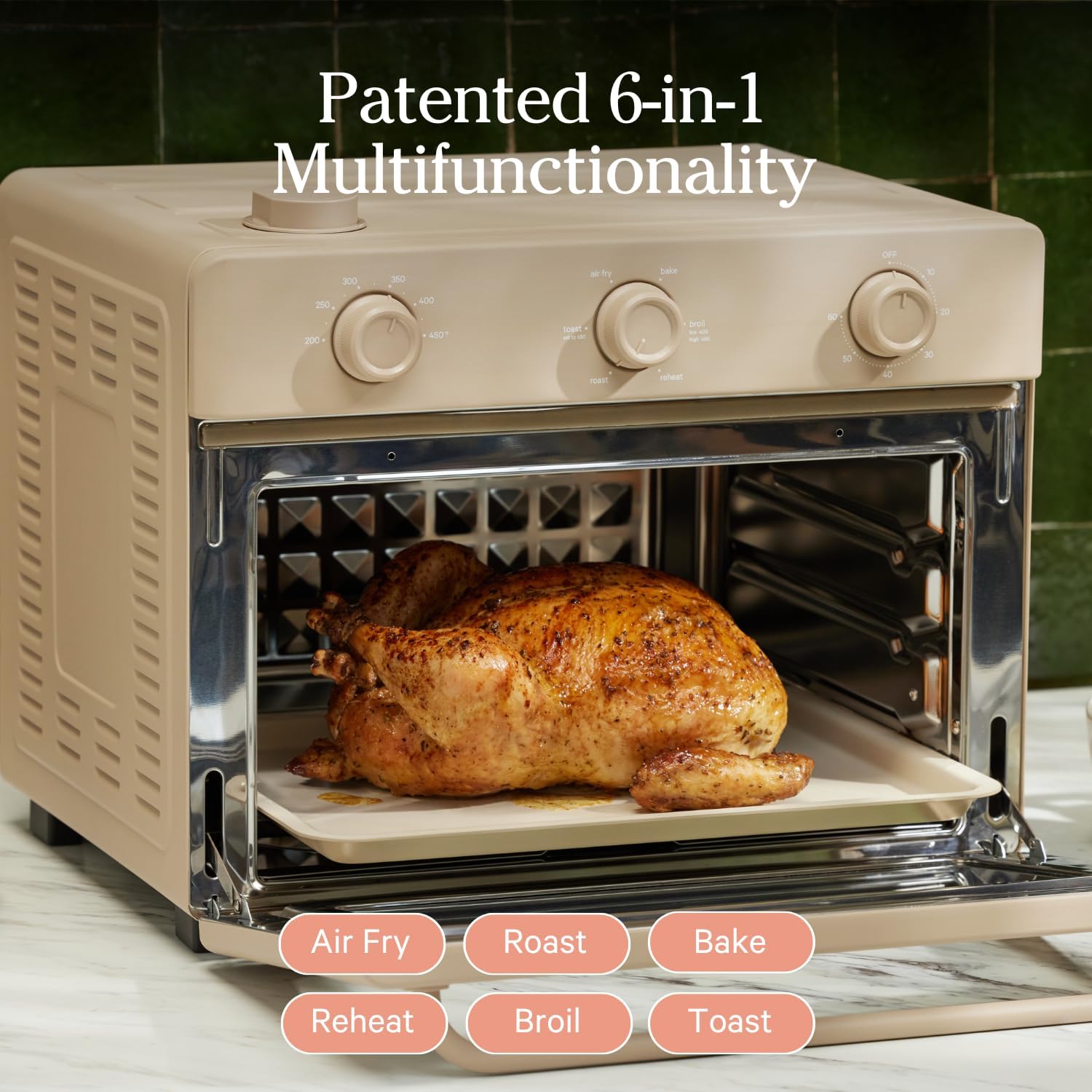 Our Place Air Fryer Toaster Oven 6 in 1 Compact Countertop Blue Multifunction