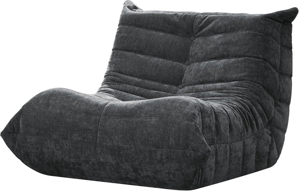 Hobestluk Giant Bean Bag Chair Memory Foam Faux Fur Sofa for Living Room