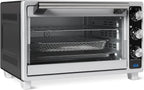 Amazon Basics Toaster Oven Air Fryer 23QT 6 Slice Countertop 7 in 1 Stainless Steel