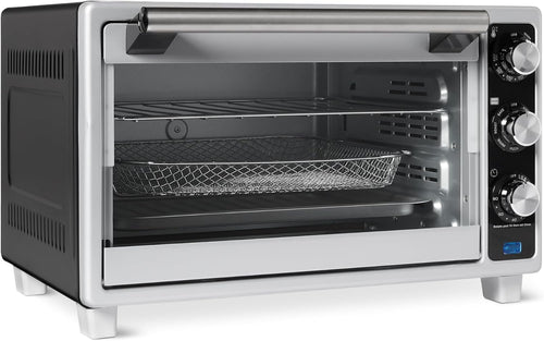 Amazon Basics Toaster Oven Air Fryer 23QT 6 Slice Countertop 7 in 1 Stainless Steel