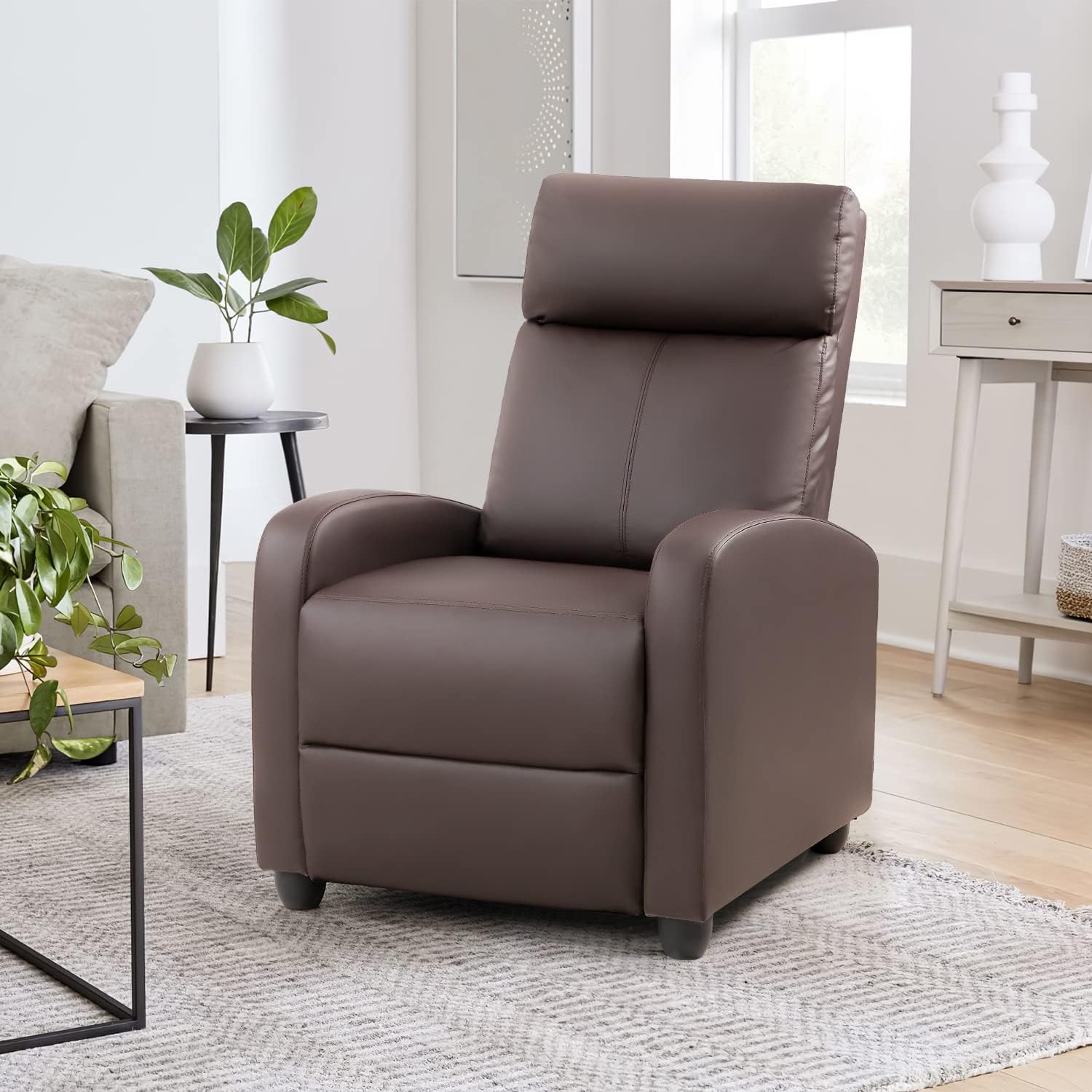 JUMMICO Adjustable Recliner Chair Thick Cushion Home Theater Sofa Living Room