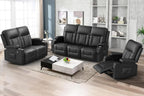 FURNIMAT 2 Seater Loveseat Recliner Sofa PU Leather with Cup Holders USB Ports