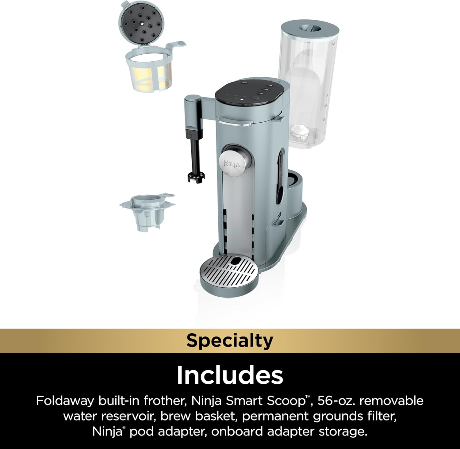 Ninja Single Serve Coffee Maker 56oz Removable Water Reservoir