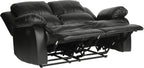 Lexicon Loveseat Recliner Double Sofa Manual Pull Tab Faux Leather Living Room