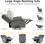 GNMLP2020 Swivel Rocker Recliner Chair Manual Small Space Nursery Living Room