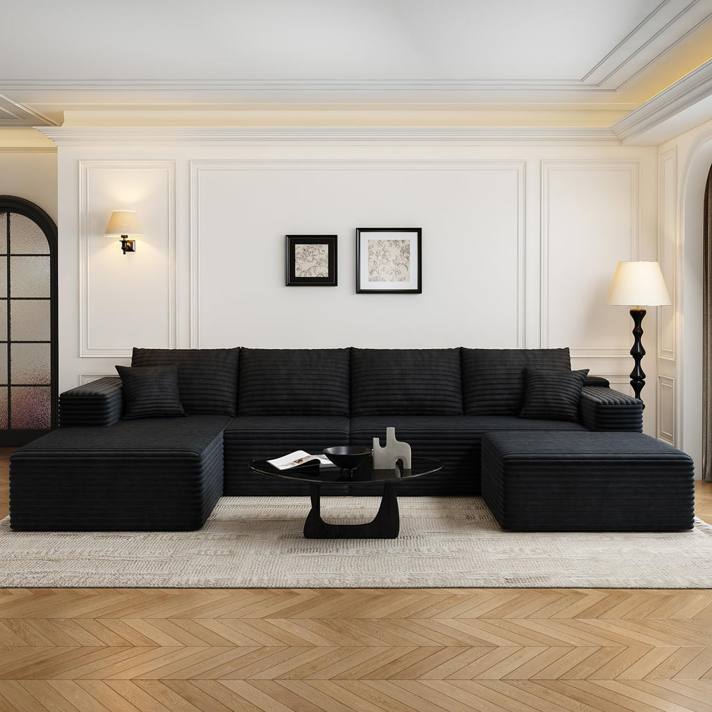 Settab Cloud Modular Sectional Sofa U Shaped Deep Seat Living Room Couch