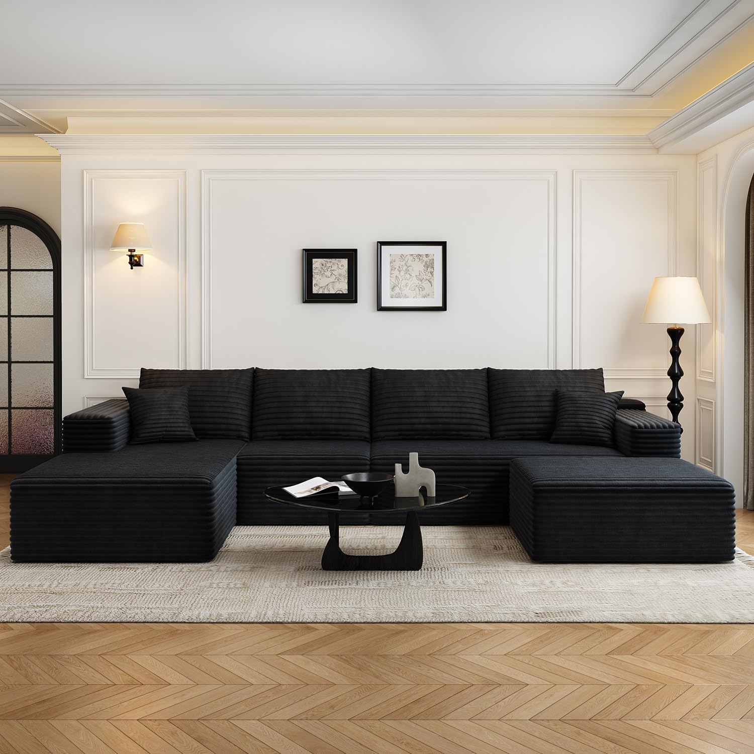 Settab Cloud Modular Sectional Sofa U Shaped Deep Seat Living Room Couch