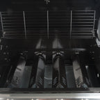 Cuisinart 4 Burner Propane Gas Grill Portable BBQ with Lid Wheels Side Shelves