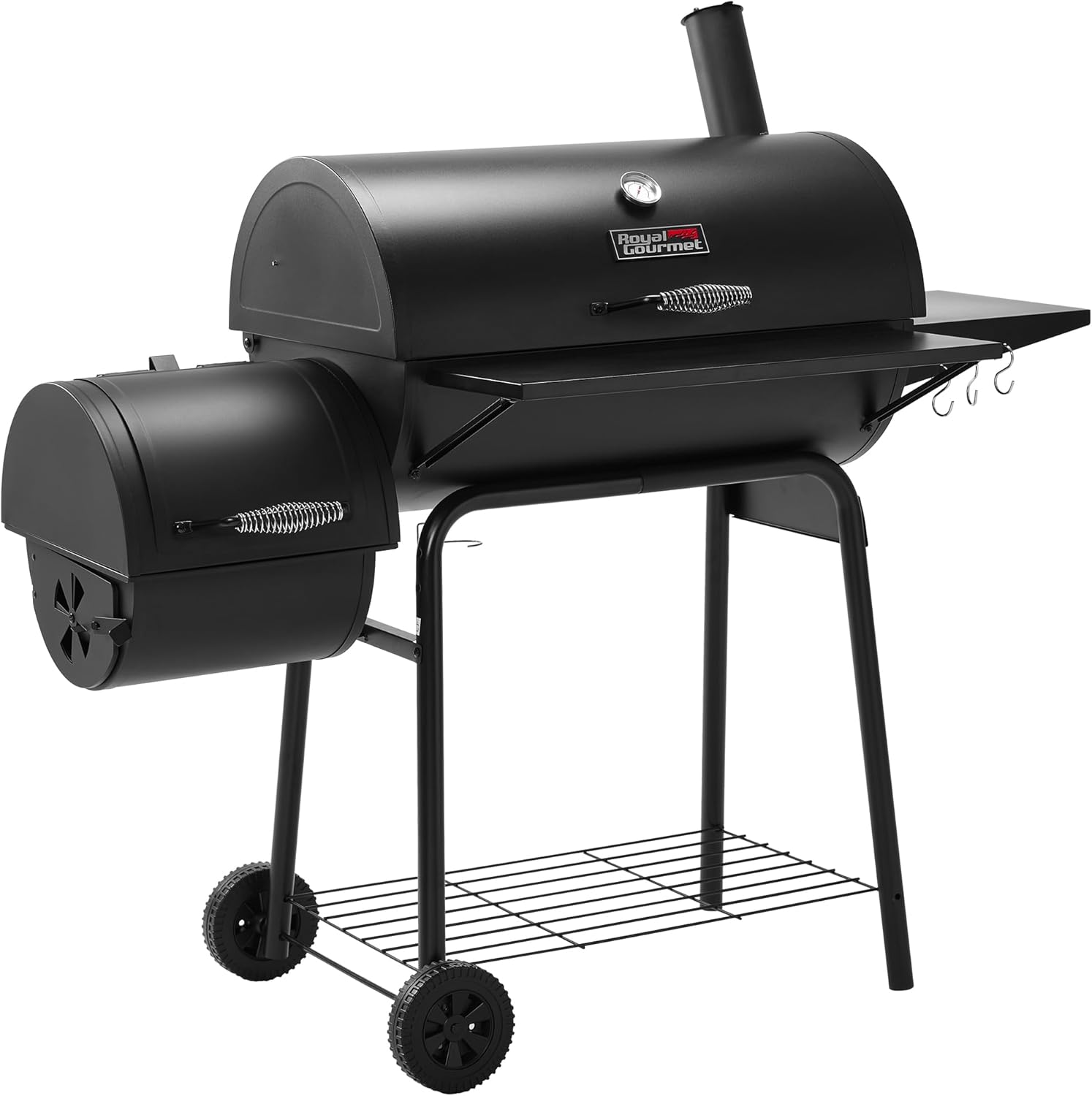 Royal Gourmet 30 Inch Charcoal Grill with Offset Smoker 811 Sq In BBQ Outdoor
