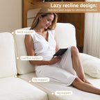 VINGLI 110 Sectional Couch U Shaped Sofa Set with Double Chaise Chenille Fabric