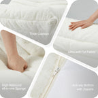 Hobestluk Giant Bean Bag Chair Memory Foam Faux Fur Sofa for Living Room