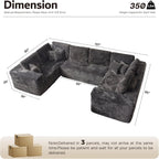 ovios Cloud Sectional Couch with L Shape Chaise Modern Modular Sofa