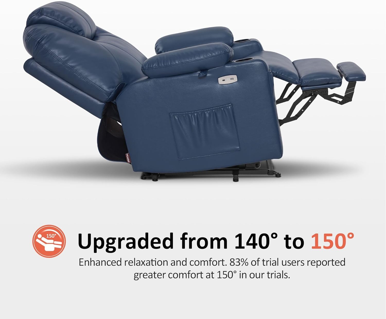 MCombo Electric Power Lift Recliner Massage Heat Chair for Elderly 3 Positions 2 Pockets USB
