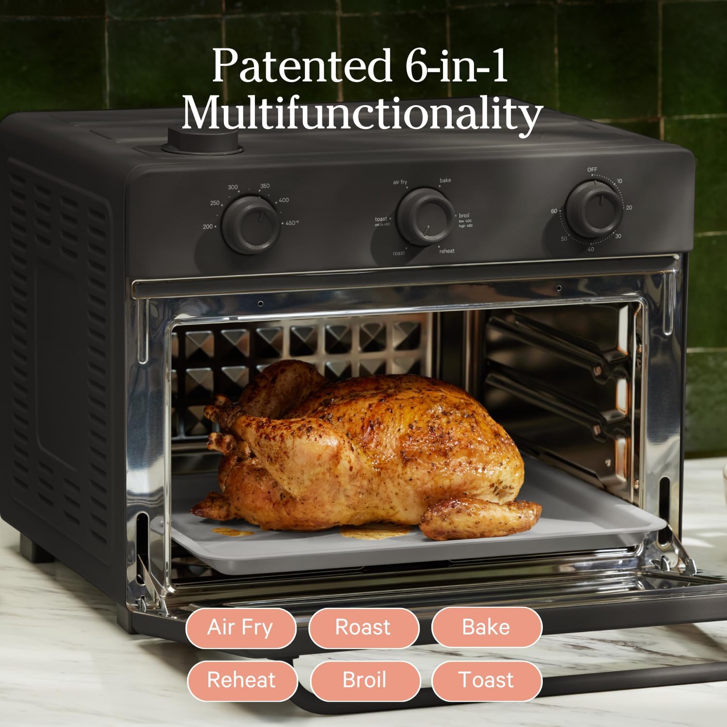 Our Place Air Fryer Toaster Oven 6 in 1 Compact Countertop Blue Multifunction