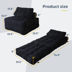 MAXYOYO Folding Sofa Bed Convertible Sleeper Chair with Pillow