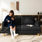 Loveseat Sofa Couch USB Ports 2 Seater Deep Seating Small Couch