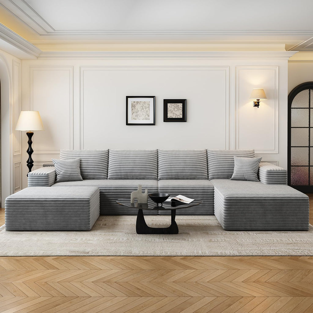 Settab Cloud Modular Sectional Sofa U Shaped Deep Seat Living Room Couch