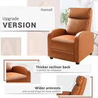 Homall Modern Recliner Chair PU Leather Padded Seat Single Sofa