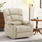 MCombo Large Power Lift Recliner Chair with Dual Motor Massage Heat Faux Leather