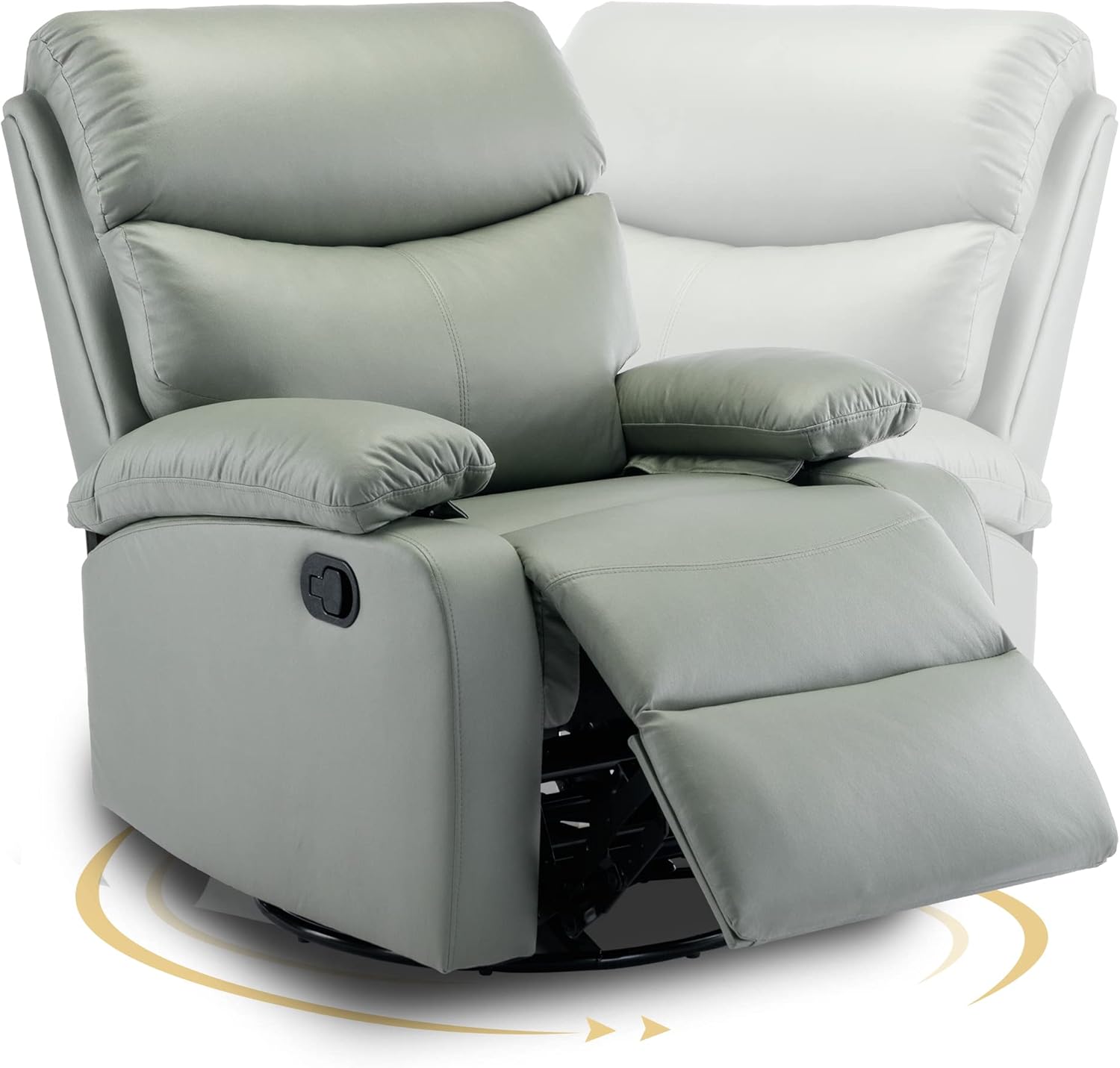 GNMLP2020 Swivel Rocker Recliner Chair Manual Small Space Nursery Living Room