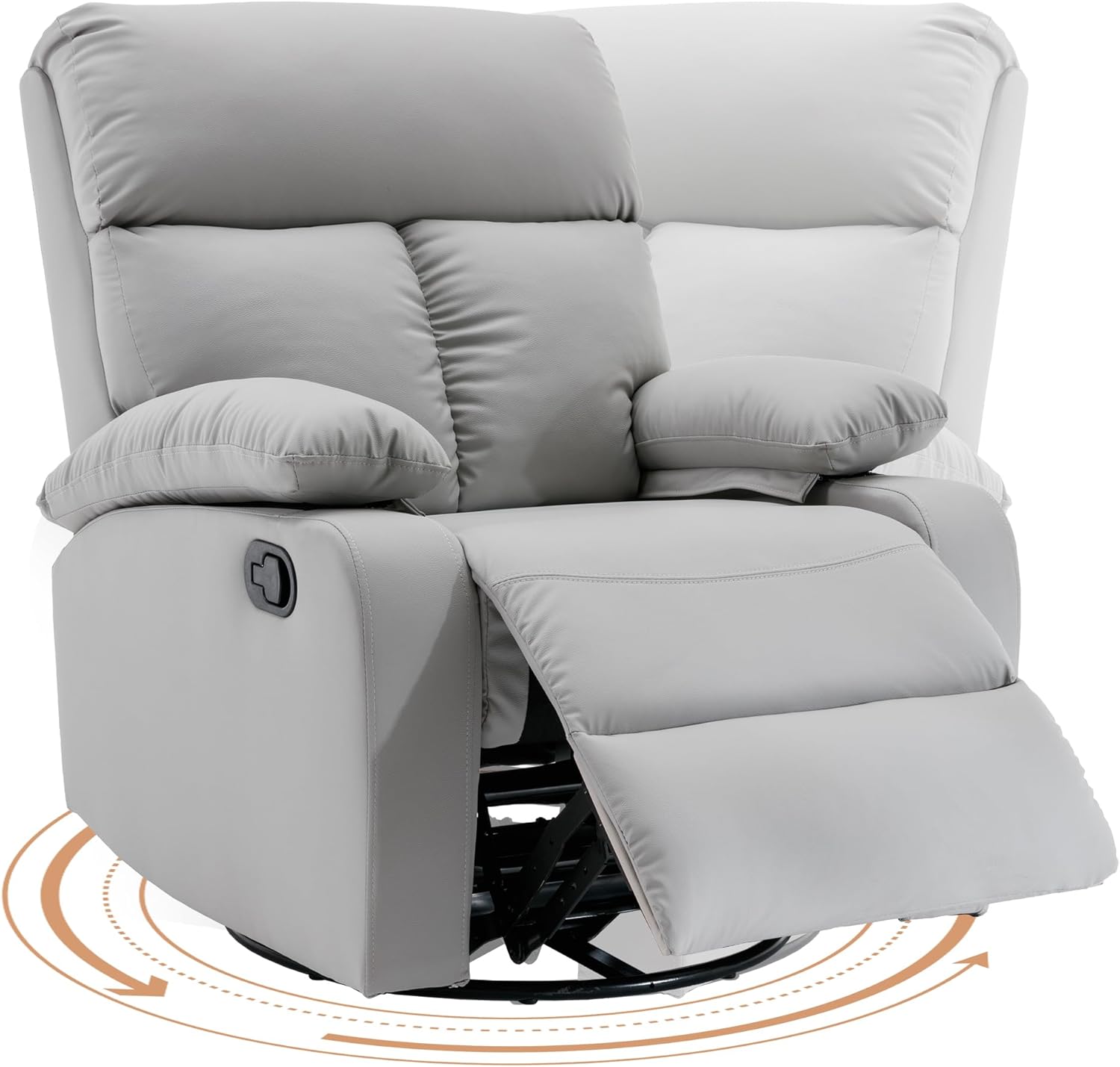 hzlagm Swivel Rocker Recliner Chair Small Space Rocking Recliner