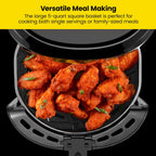 Chefman 6 Quart Dual Basket Air Fryer Oven Digital Nonstick Dishwasher Safe