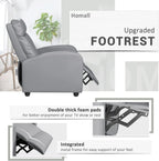 Homall Modern Recliner Chair PU Leather Padded Seat Single Sofa Home Theater
