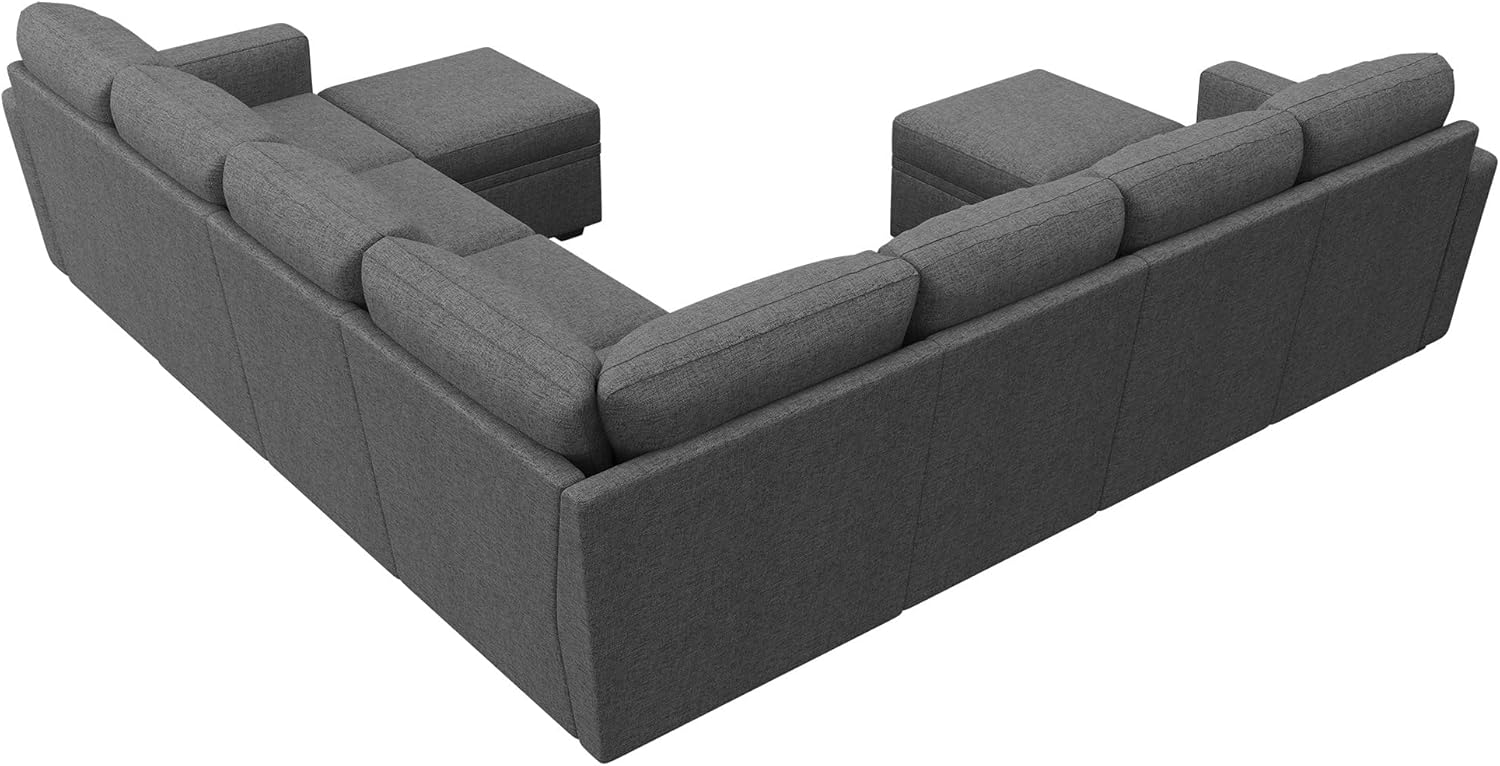HONBAY Modular Sectional Sleeper Sofa L Shaped Couch with Pull Out Bed