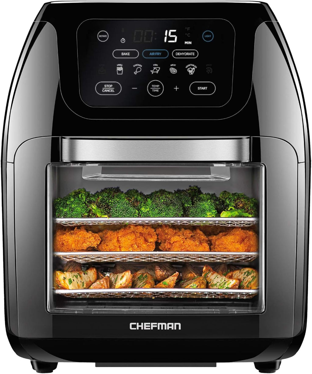 Chefman 12 Quart Air Fryer Oven 6 in 1 Convection Countertop with Presets