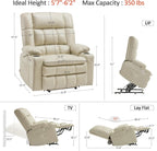 MCombo Dual Motor Power Lift Recliner Chair for Elderly with Heat Massage USB