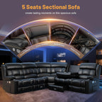 Dresegmt Loveseat Recliner Sofa 3 Seat Flip Backrest with Storage USB Cup Holders