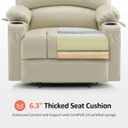 MCombo Power Lift Recliner Chair for Elderly with Heat Massage USB Cup Holders