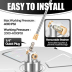 LidoDola 14 Inch Pressure Washer Surface Cleaner with Wheels for Concrete Patio Deck