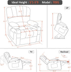 MCombo Power Lift Recliner Chair for Elderly with Heat Massage USB Cup Holders