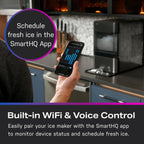 Profile Nugget Ice Maker Countertop 38lbs Smart WiFi Black Stainless Steel