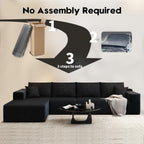 Settab Cloud Modular Sectional Sofa U Shaped Deep Seat Living Room Couch