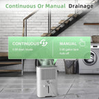 HOGARLABS 34 Pint Dehumidifier for Home Basement Ultra Silent Auto Shut Off Humidity Control