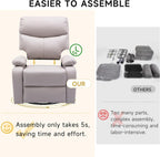 GNMLP2020 Swivel Rocker Recliner Chair Manual Small Space Nursery Living Room