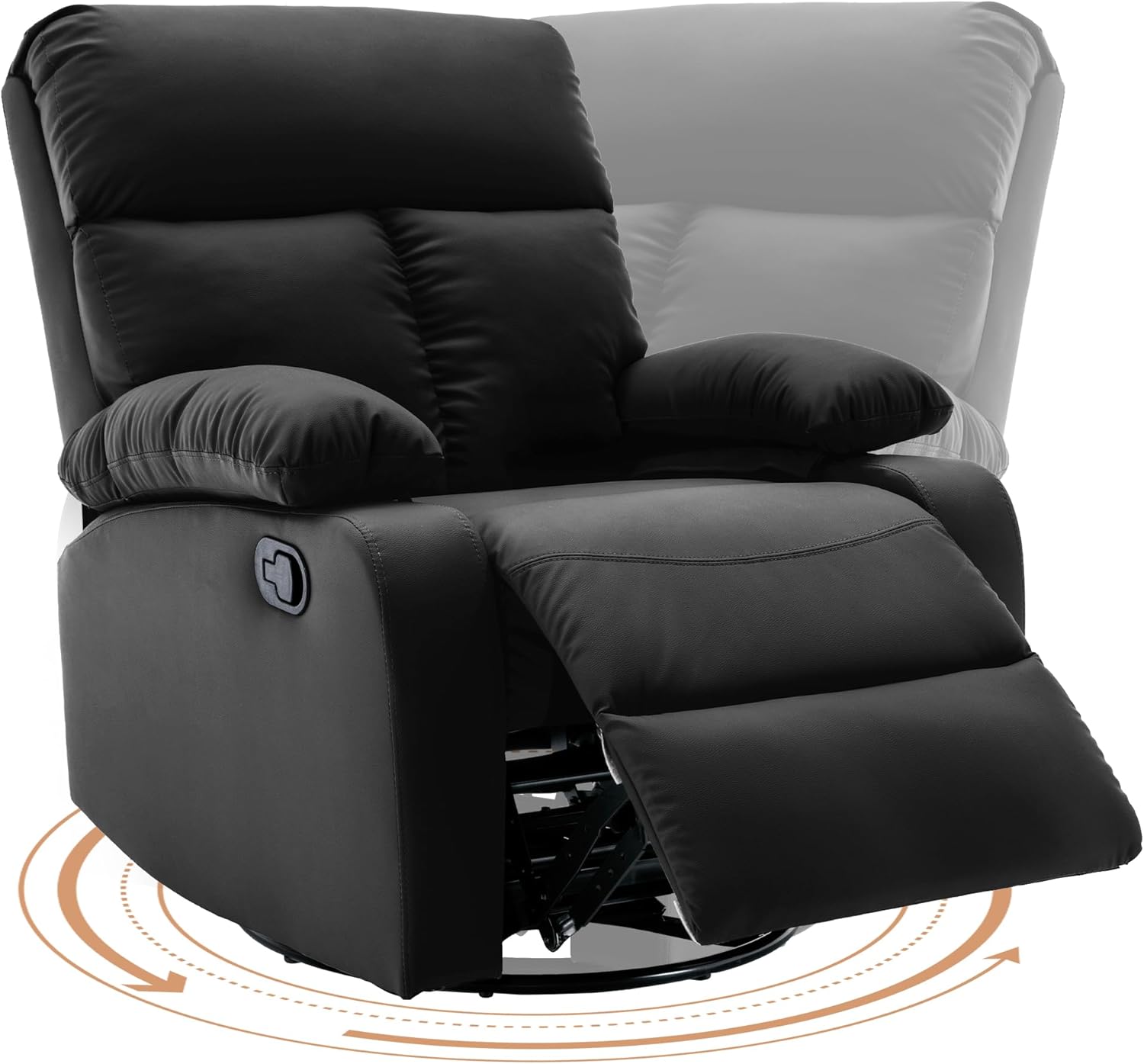 hzlagm Swivel Rocker Recliner Chair Small Space Rocking Recliner