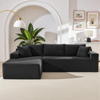 HANXIN Cloud Sectional Sofa L Shape Chaise Deep Seat Modular Living Room Couch