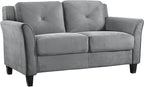 Lifestyle Harrington Sofa Upholstered Microfiber Fabric Curved Arm Couch