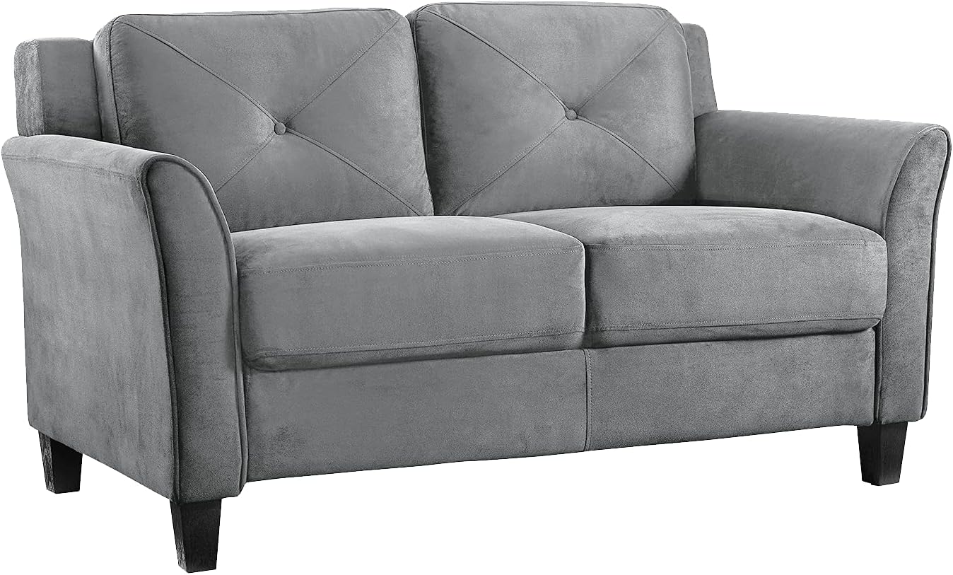Lifestyle Harrington Sofa Upholstered Microfiber Fabric Curved Arm Couch