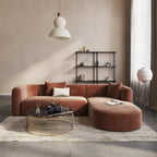 Acanva Luxury Velvet Sofa 3 Seater Modern Curved Back Couch for Living Room