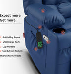 MCombo Dual Motor Power Lift Recliner Chair for Elderly with Heat Massage USB
