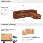 Acanva Luxury Velvet Sofa 3 Seater Modern Curved Back Couch for Living Room