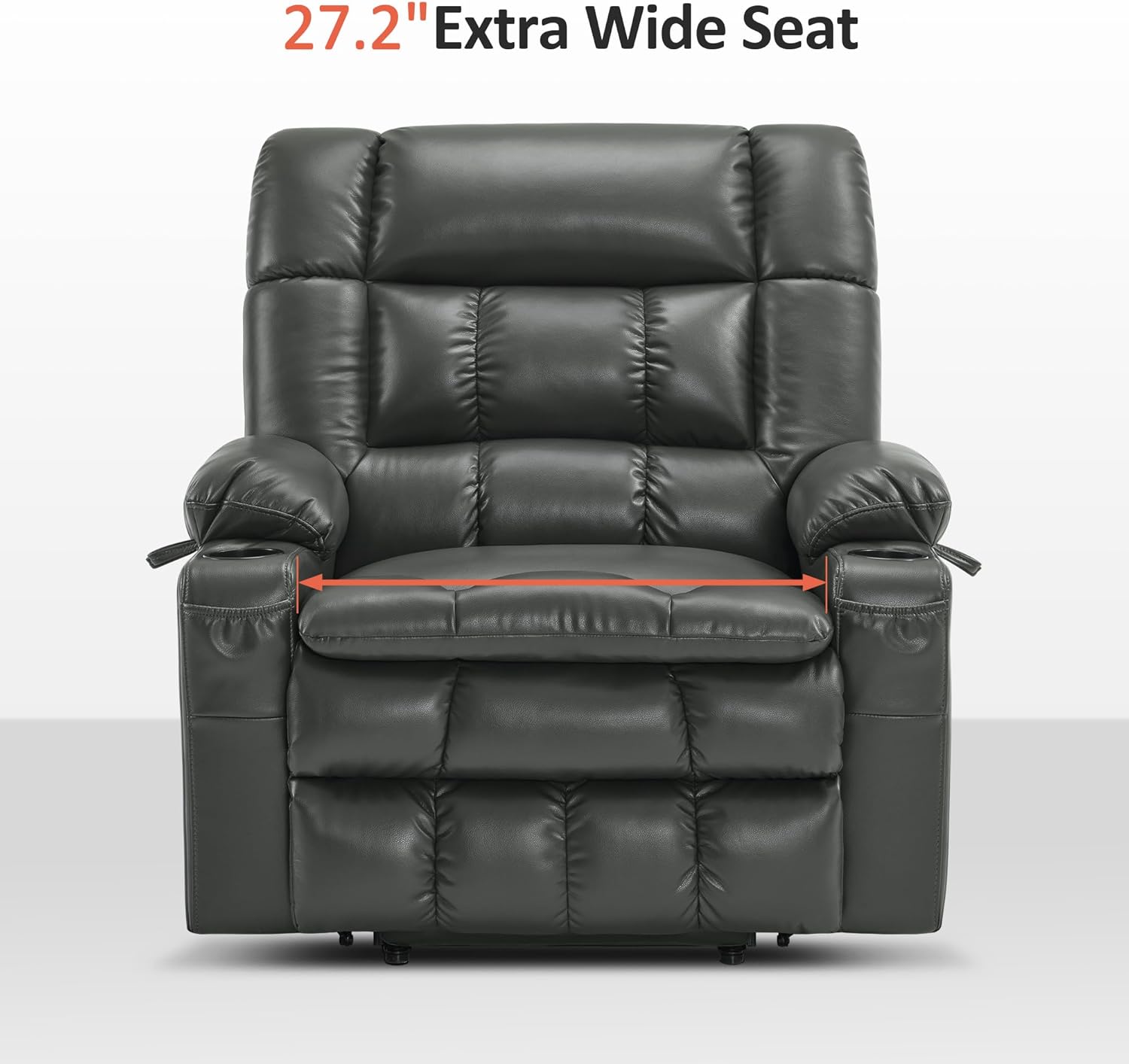 MCombo Dual Motor Power Lift Recliner Chair for Elderly with Heat Massage USB