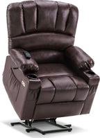 MCombo Power Lift Recliner Chair for Elderly with Heat Massage USB Cup Holders