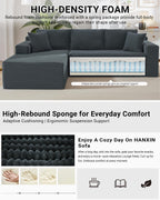 HANXIN Cloud Sectional Sofa L Shape Chaise Deep Seat Modular Living Room Couch