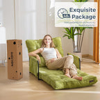 MAXYOYO Adjustable Floor Sofa Bed with Armrest Double Black Foldable Sleeper